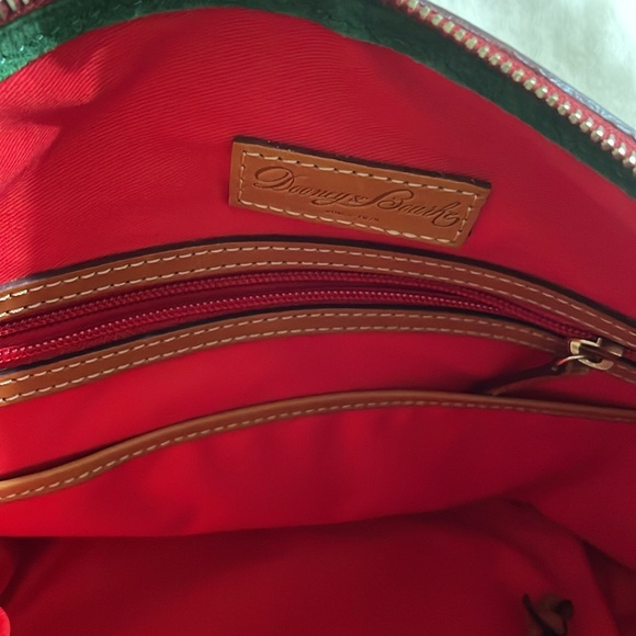 Dooney & Bourke Front Pocket Satchel Signature Canvas Leather trim handles - Picture 8 of 15